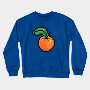 Orangle pixel art fruit Crewneck Sweatshirt